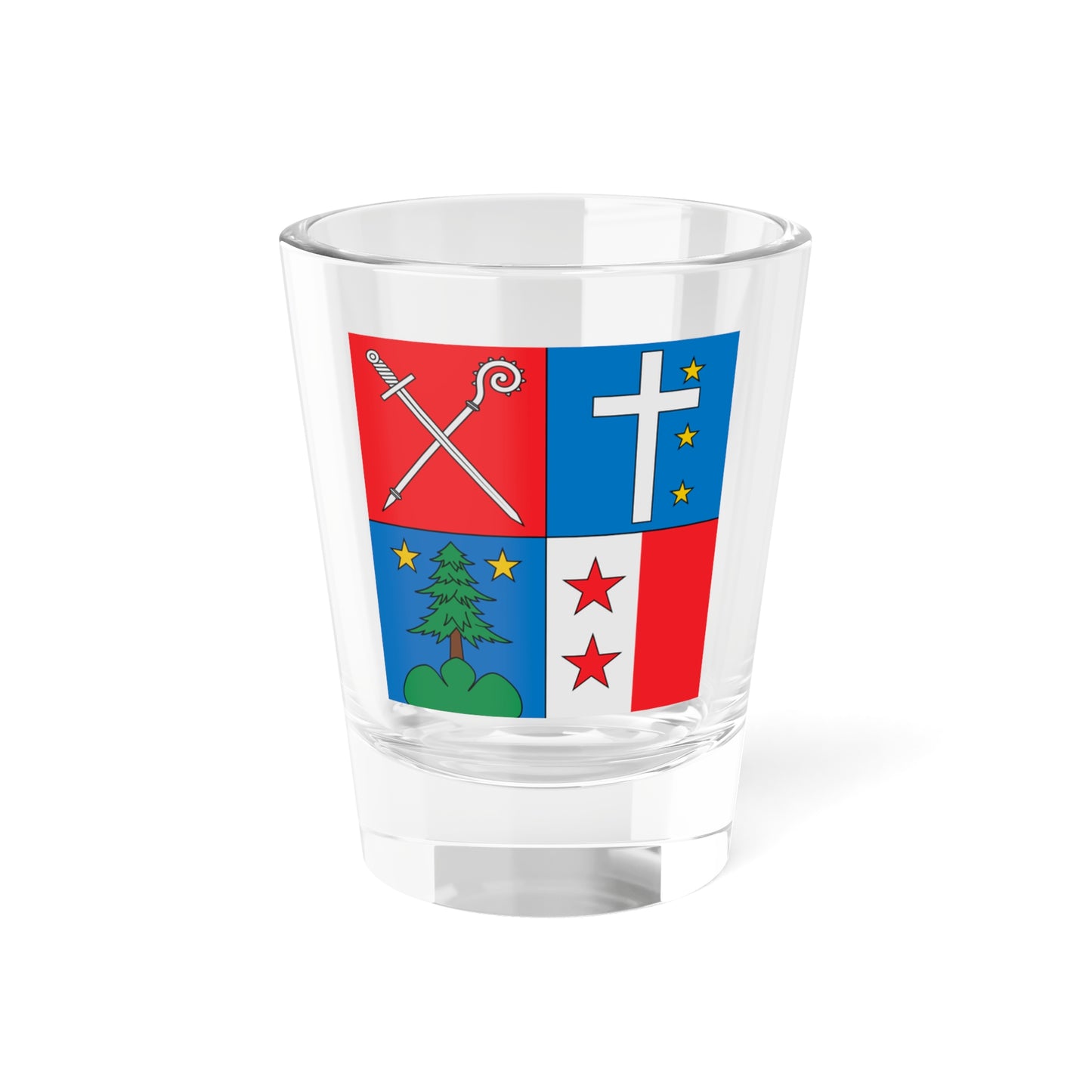 Flag of Henri Schwery (Switzerland) Shot Glass 1.5oz