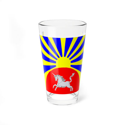 Flag Agalatovo Leningrad oblast (Russia) Pint Glass 16oz