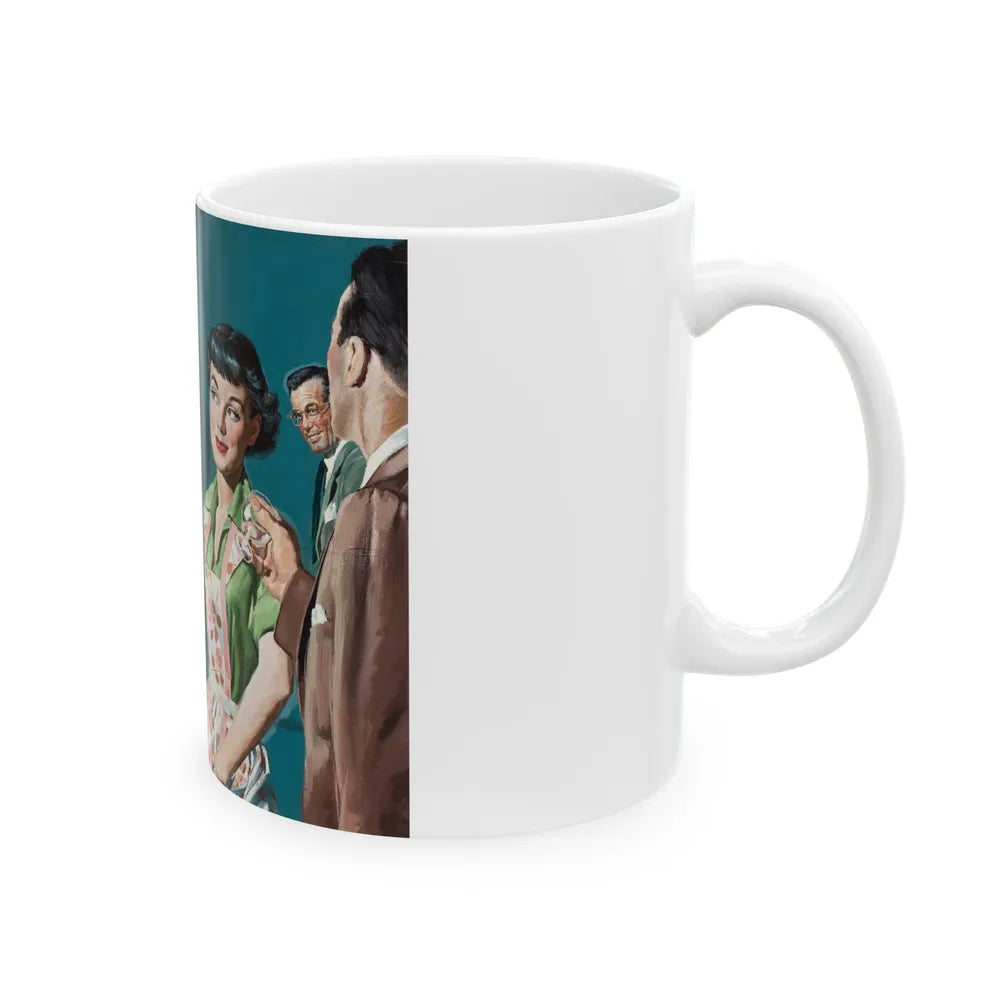 Female Conspiracy, The Saturday Evening Post magazine story illustration - White Coffee Mug-Go Mug Yourself