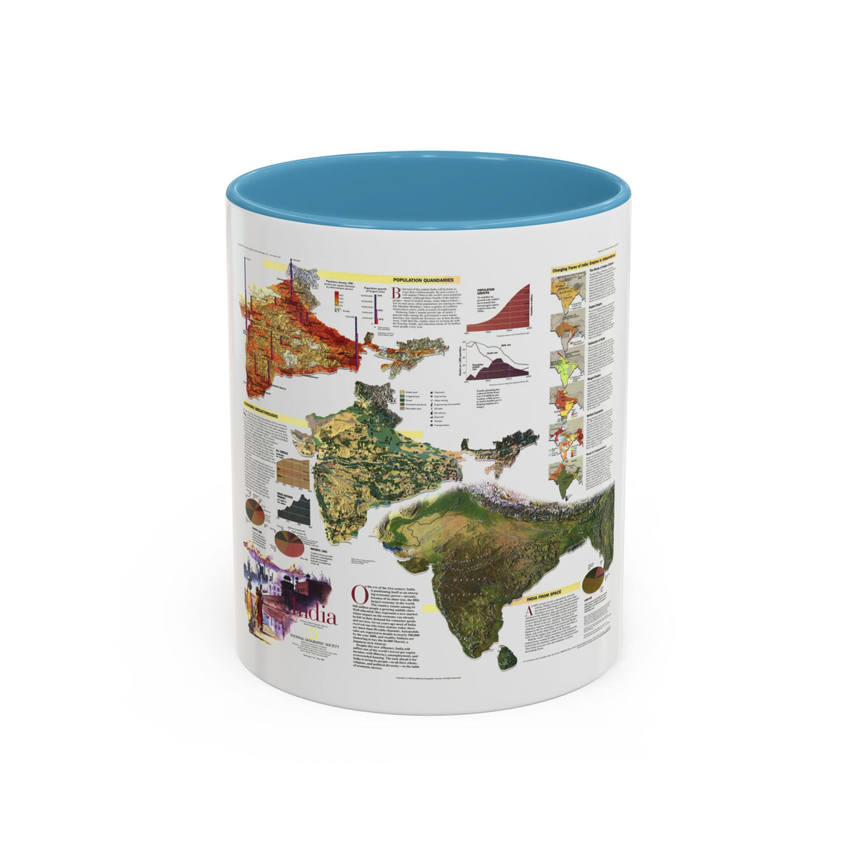 India (1997) (Map) Accent Coffee Mug