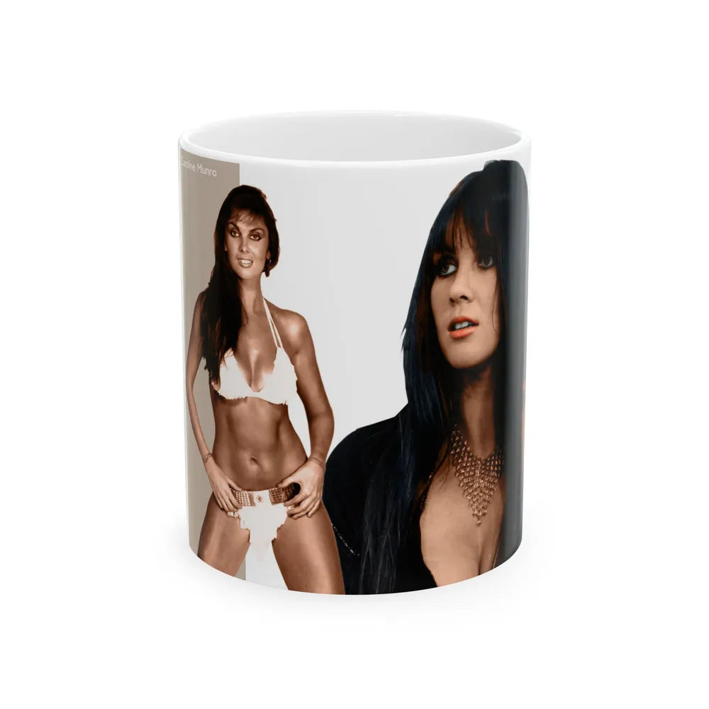 Caroline Munro #167 (Vintage Female Icon) White Coffee Mug-11oz-Go Mug Yourself