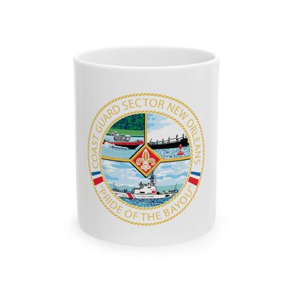 USCG Sector New Orleans   Pride of the Bayou (U.S. Coast Guard) White Coffee Mug