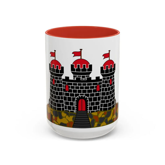 Flag of Edinburgh UK - Accent Coffee Mug-15oz-Red-Go Mug Yourself