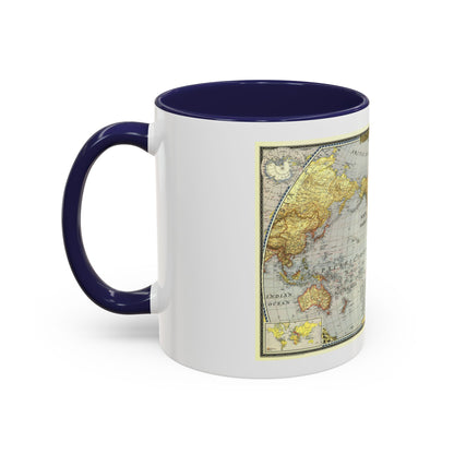 World Map (1943) (Map) Accent Coffee Mug