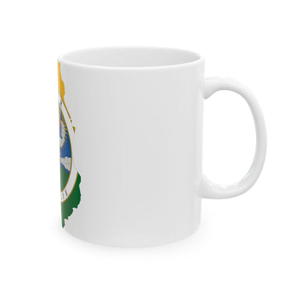 Flag-map of Fejer County (Hungary) White Coffee Mug