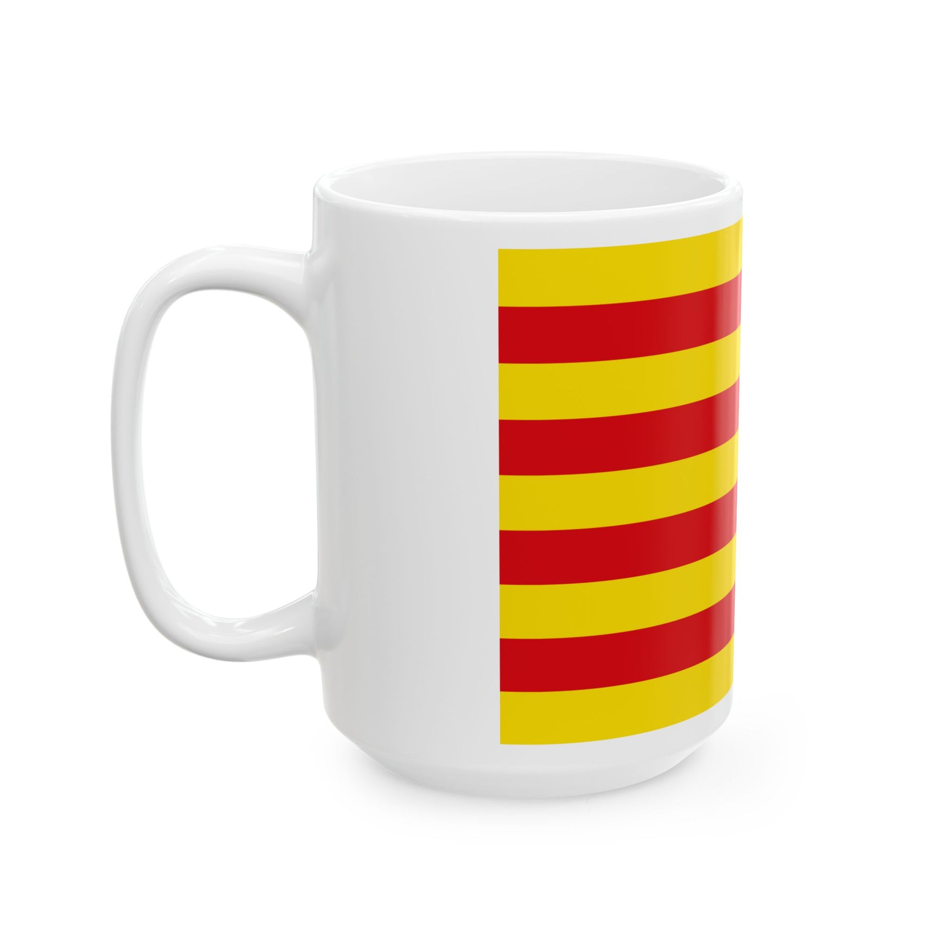 The Senyera the Flag of Catalonia Spain - White Coffee Mug-Go Mug Yourself