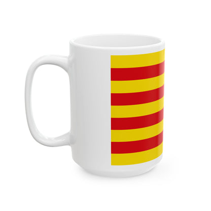 The Senyera the Flag of Catalonia Spain - White Coffee Mug-Go Mug Yourself