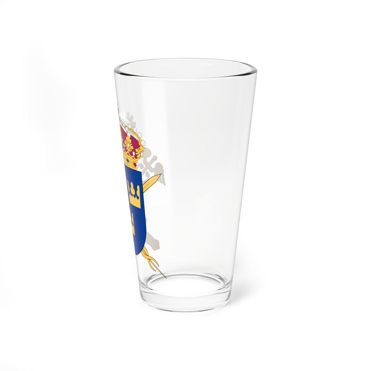 Försvarsexportmyndigheten vapen (Sweden) (Coat of Arms) Pint Glass 16oz