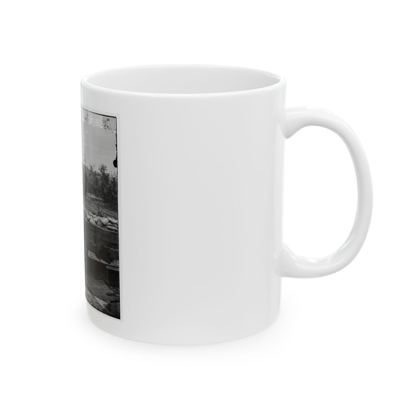 Atlanta, Georgia. Interior View Of Confederate Fort, East Of W. & A. Railroad, Looking East (U.S. Civil War) White Coffee Mug