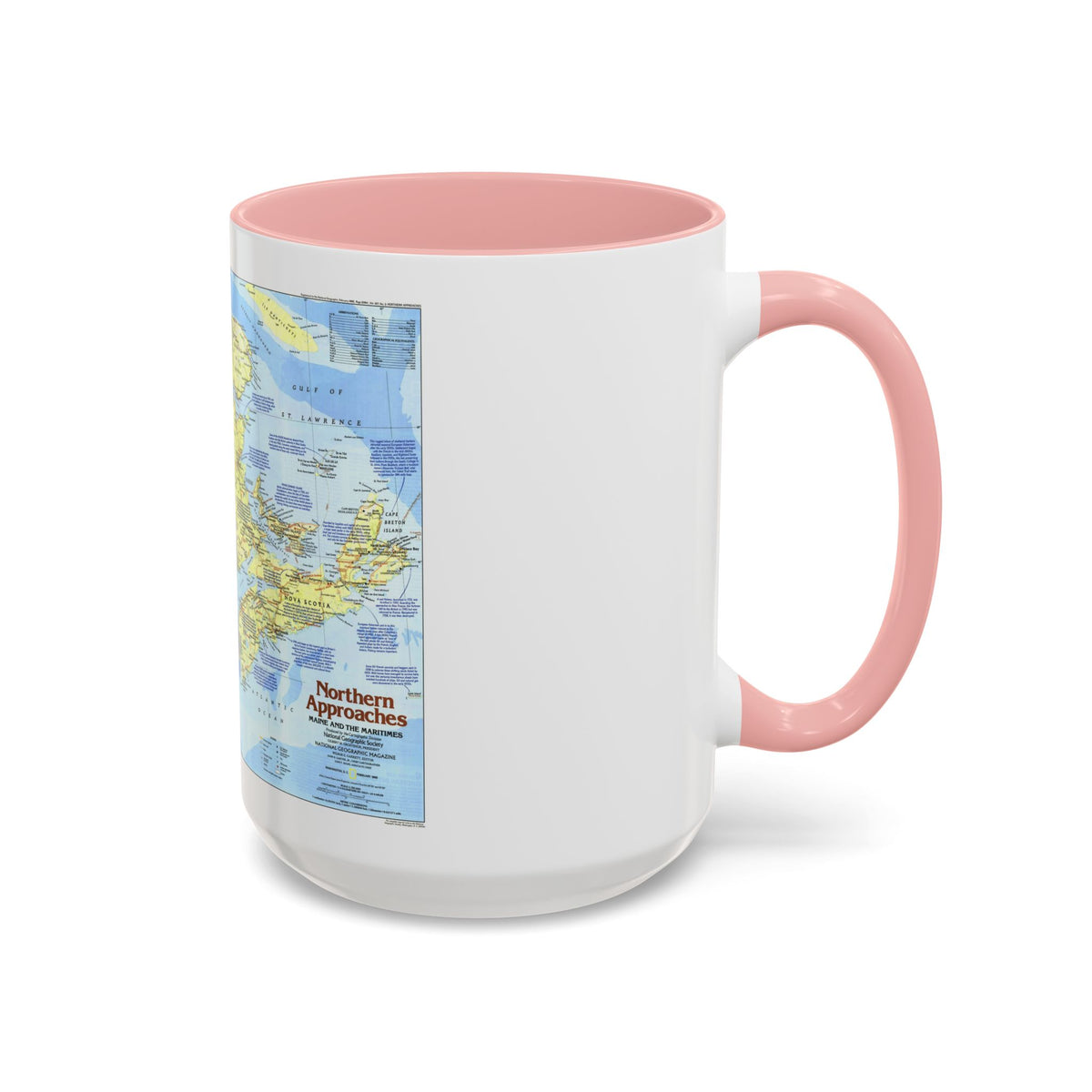 USA - Northern Approaches 1 (1985) (Map) Accent Coffee Mug