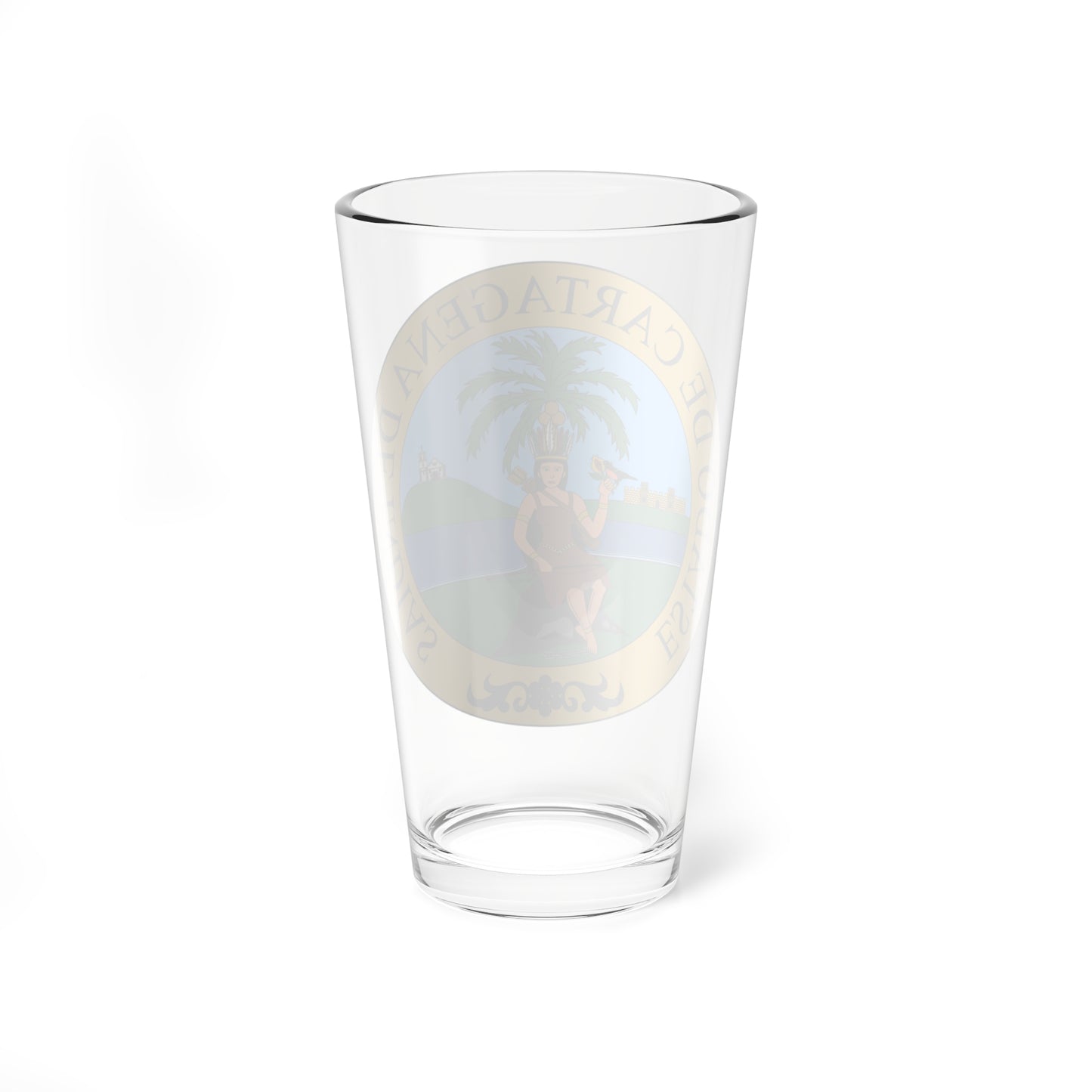 Escudo de Cartagena de Indias (Colombia) (Coat of Arms) Pint Glass 16oz
