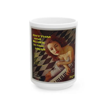 Julie Newmar #465 (Vintage Female Icon) White Coffee Mug-15oz-Go Mug Yourself