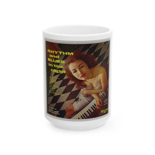 Julie Newmar #465 (Vintage Female Icon) White Coffee Mug-15oz-Go Mug Yourself