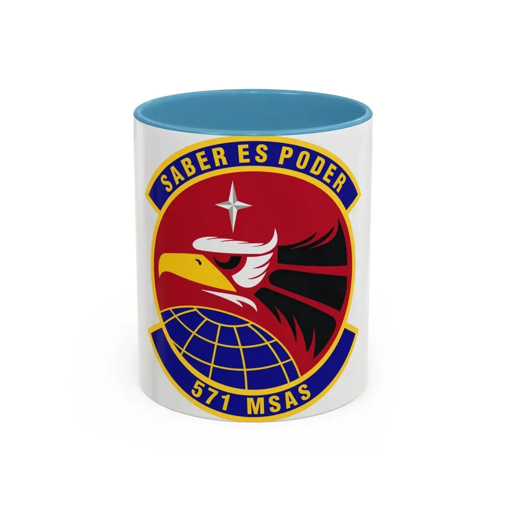 571st Mobility Support Advisory Squadron (U.S. Air Force) Accent Coffee Mug 11oz Light Blue - Go Mug Yourself
