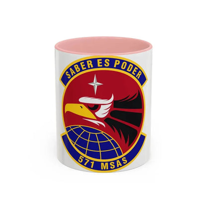 571st Mobility Support Advisory Squadron (U.S. Air Force) Accent Coffee Mug 11oz Pink - Go Mug Yourself
