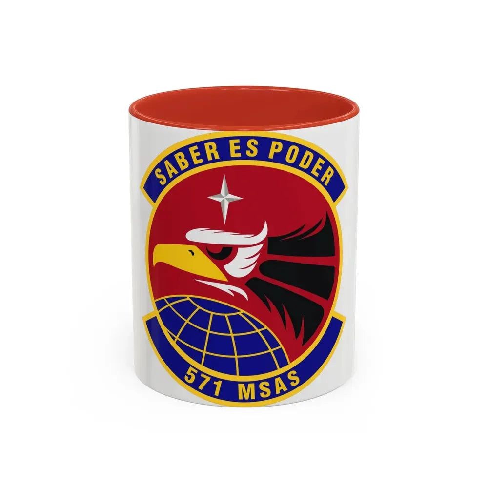 571st Mobility Support Advisory Squadron (U.S. Air Force) Accent Coffee Mug 11oz Red - Go Mug Yourself