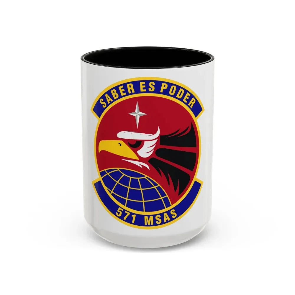 571st Mobility Support Advisory Squadron (U.S. Air Force) Accent Coffee Mug 15oz Black - Go Mug Yourself