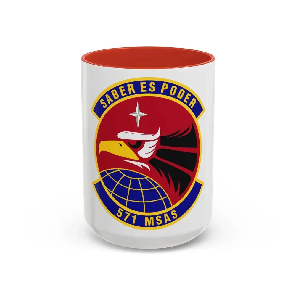 571st Mobility Support Advisory Squadron (U.S. Air Force) Accent Coffee Mug 15oz Red - Go Mug Yourself