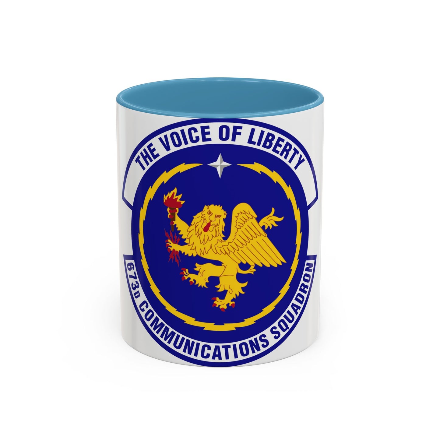 673d Communications Squadron (U.S. Air Force) Accent Coffee Mug