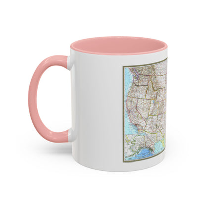 USA - The United States (1968) (Map) Accent Coffee Mug