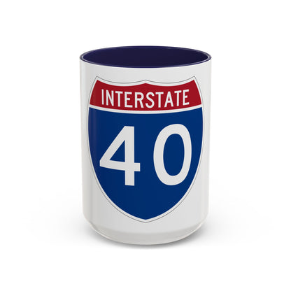 Interstate 40 (U.S. Highways) Accent Coffee Mug
