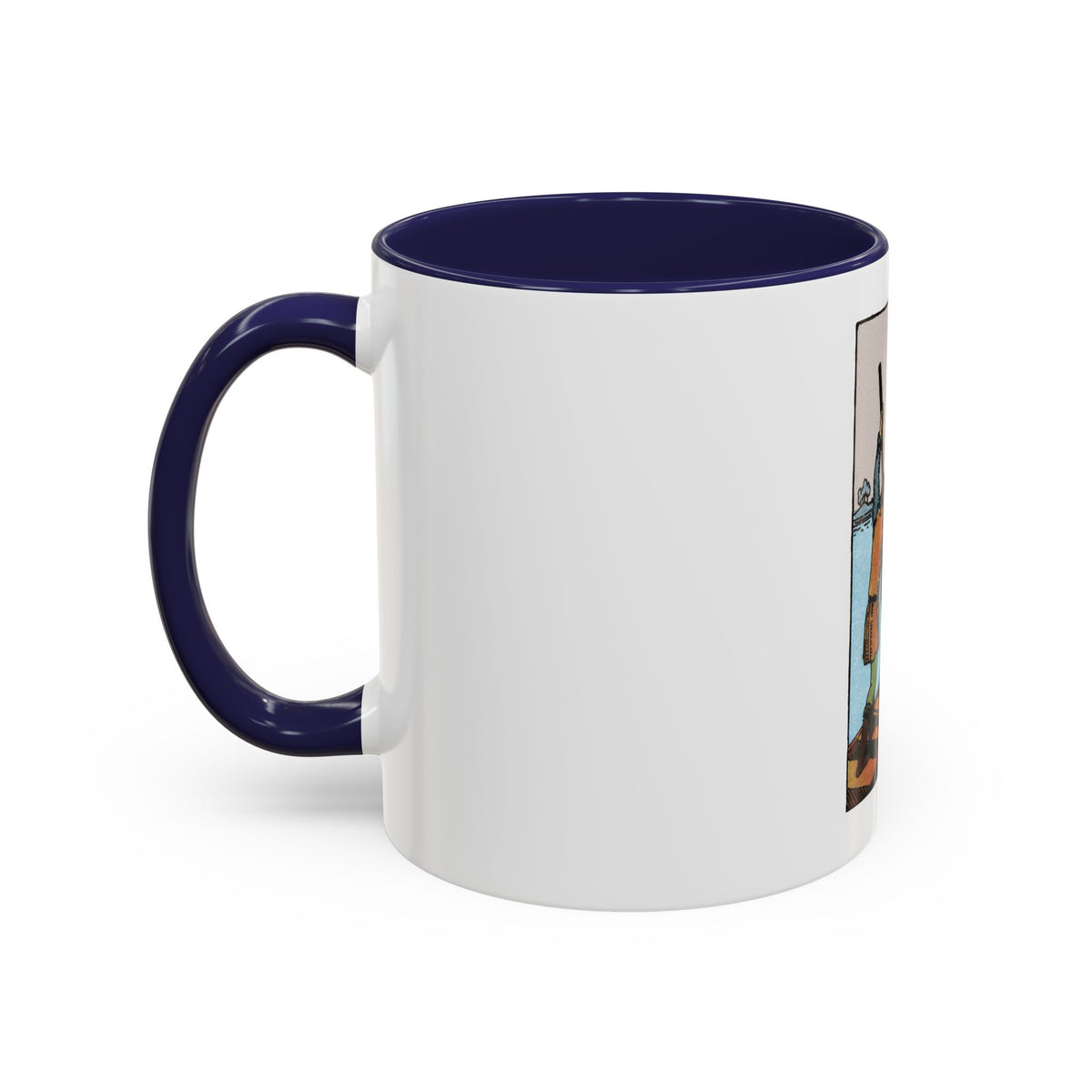The 6 of Swords (Tarot Card) Accent Coffee Mug