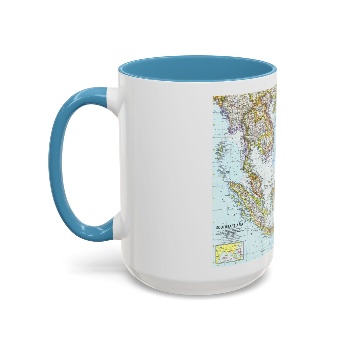 Asia - Southeast (1961) (Map) Accent Coffee Mug