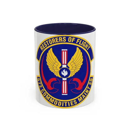572d Commodities Maintenance Squadron (U.S. Air Force) Accent Coffee Mug 11oz Navy - Go Mug Yourself
