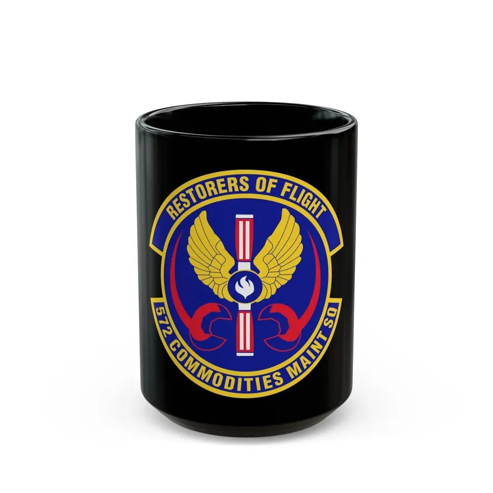 572d Commodities Maintenance Squadron (U.S. Air Force) Black Coffee Mug 15oz - Go Mug Yourself
