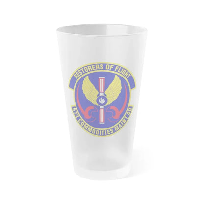 572d Commodities Maintenance Squadron (U.S. Air Force) Frosted Pint Glass 16oz 16oz Frosted - Go Mug Yourself