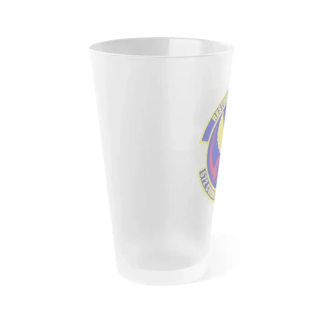 572d Commodities Maintenance Squadron (U.S. Air Force) Frosted Pint Glass 16oz - Go Mug Yourself