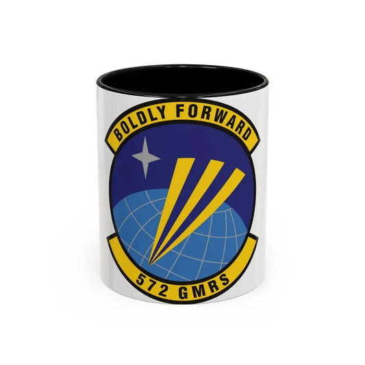 572d Global Mobility Readiness Squadron (U.S. Air Force) Accent Coffee Mug 11oz Black - Go Mug Yourself