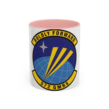 572d Global Mobility Readiness Squadron (U.S. Air Force) Accent Coffee Mug 11oz Pink - Go Mug Yourself