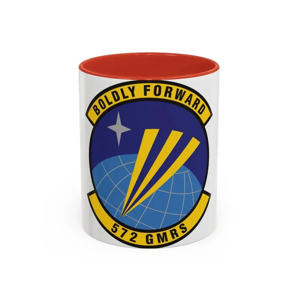 572d Global Mobility Readiness Squadron (U.S. Air Force) Accent Coffee Mug 11oz Red - Go Mug Yourself