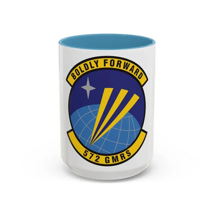 572d Global Mobility Readiness Squadron (U.S. Air Force) Accent Coffee Mug 15oz Light Blue - Go Mug Yourself