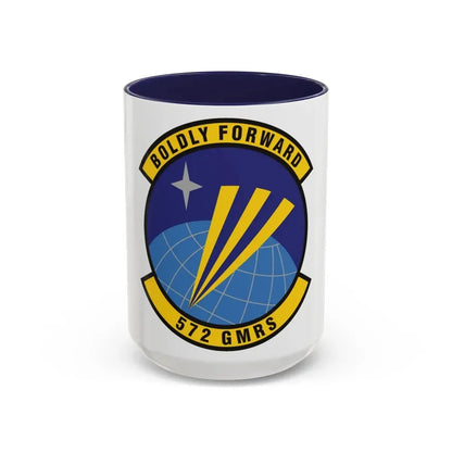 572d Global Mobility Readiness Squadron (U.S. Air Force) Accent Coffee Mug 15oz Navy - Go Mug Yourself