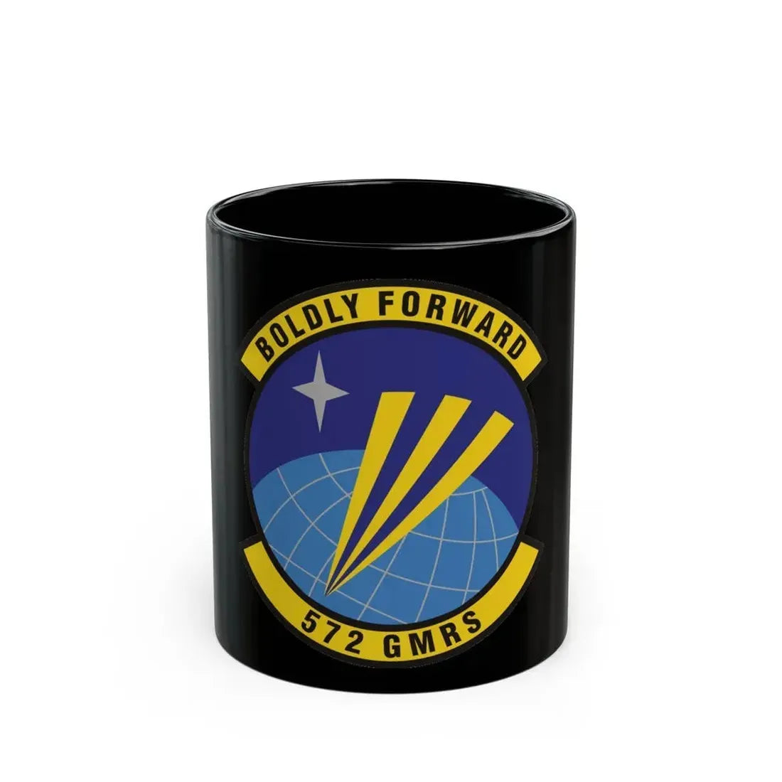 572d Global Mobility Readiness Squadron (U.S. Air Force) Black Coffee Mug 11oz - Go Mug Yourself