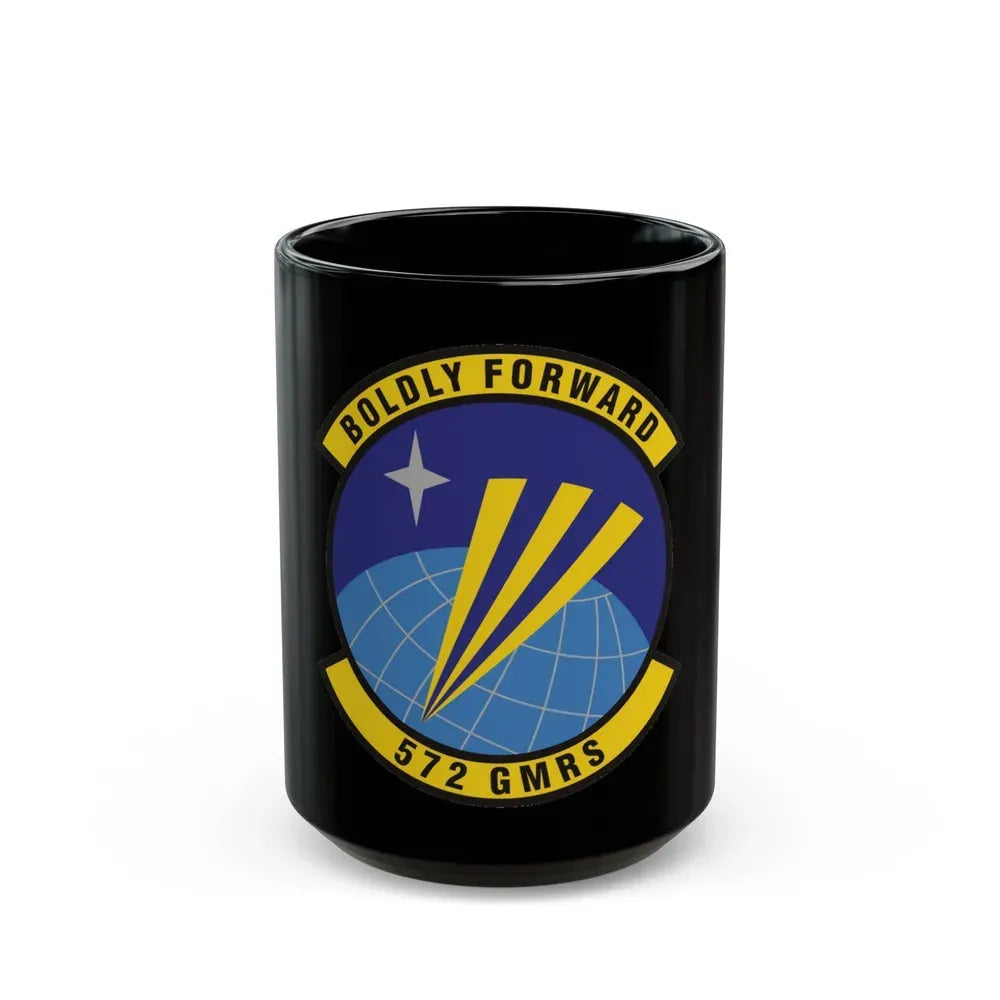 572d Global Mobility Readiness Squadron (U.S. Air Force) Black Coffee Mug 15oz - Go Mug Yourself