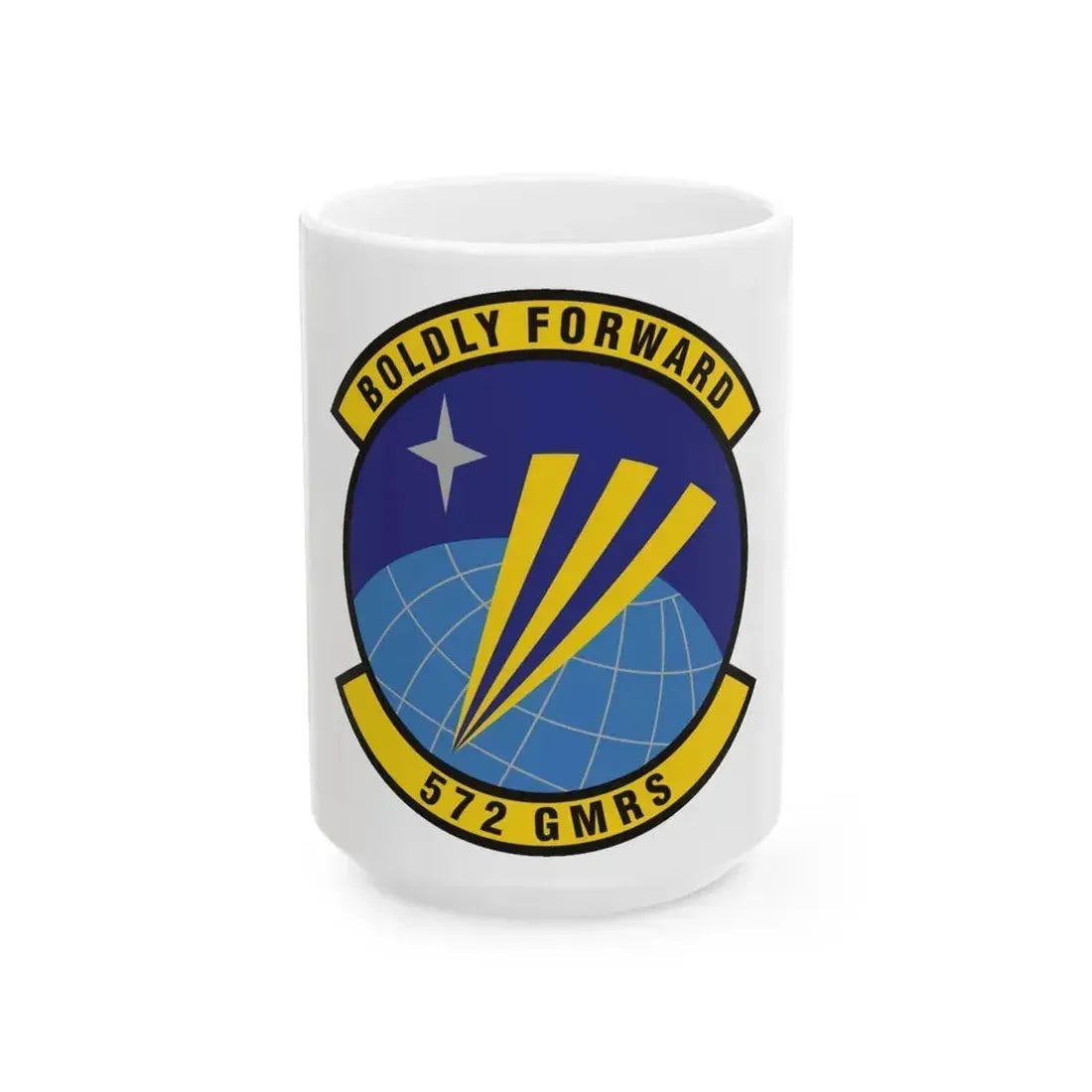 572d Global Mobility Readiness Squadron (U.S. Air Force) White Coffee Mug 15oz - Go Mug Yourself