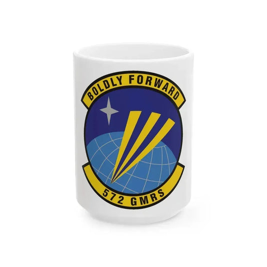 572d Global Mobility Readiness Squadron (U.S. Air Force) White Coffee Mug 15oz - Go Mug Yourself