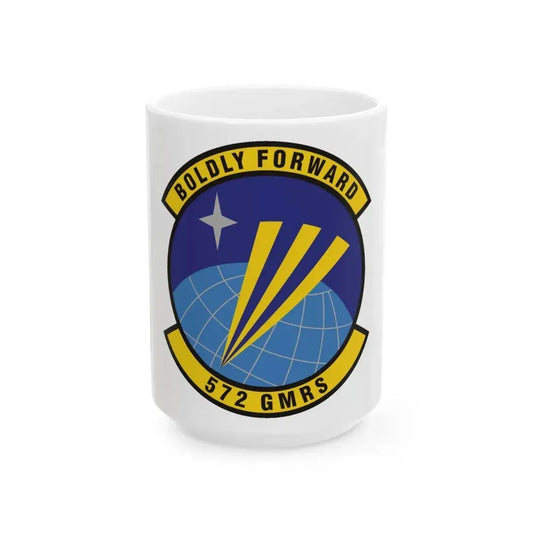 572d Global Mobility Readiness Squadron (U.S. Air Force) White Coffee Mug 15oz - Go Mug Yourself