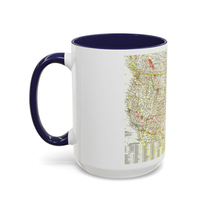 USA - National Parks and Historic Sites 1 (1958) (Map) Accent Coffee Mug