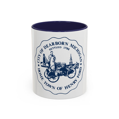 Seal of Dearborn Michigan - Accent Coffee Mug