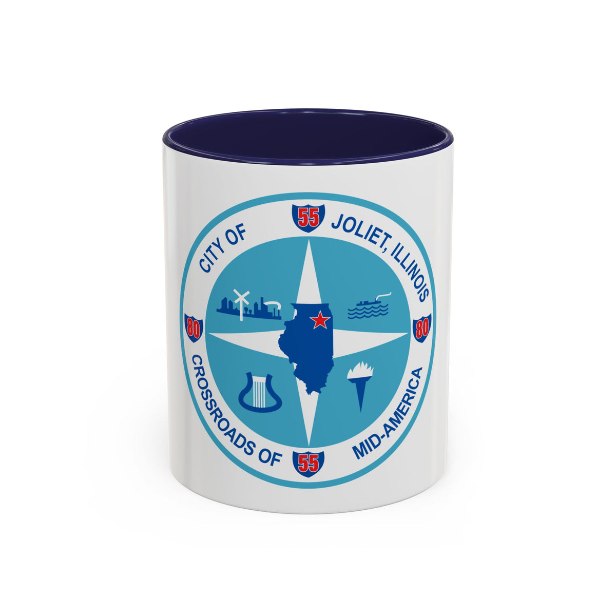 Seal of Joliet Illinois - Accent Coffee Mug