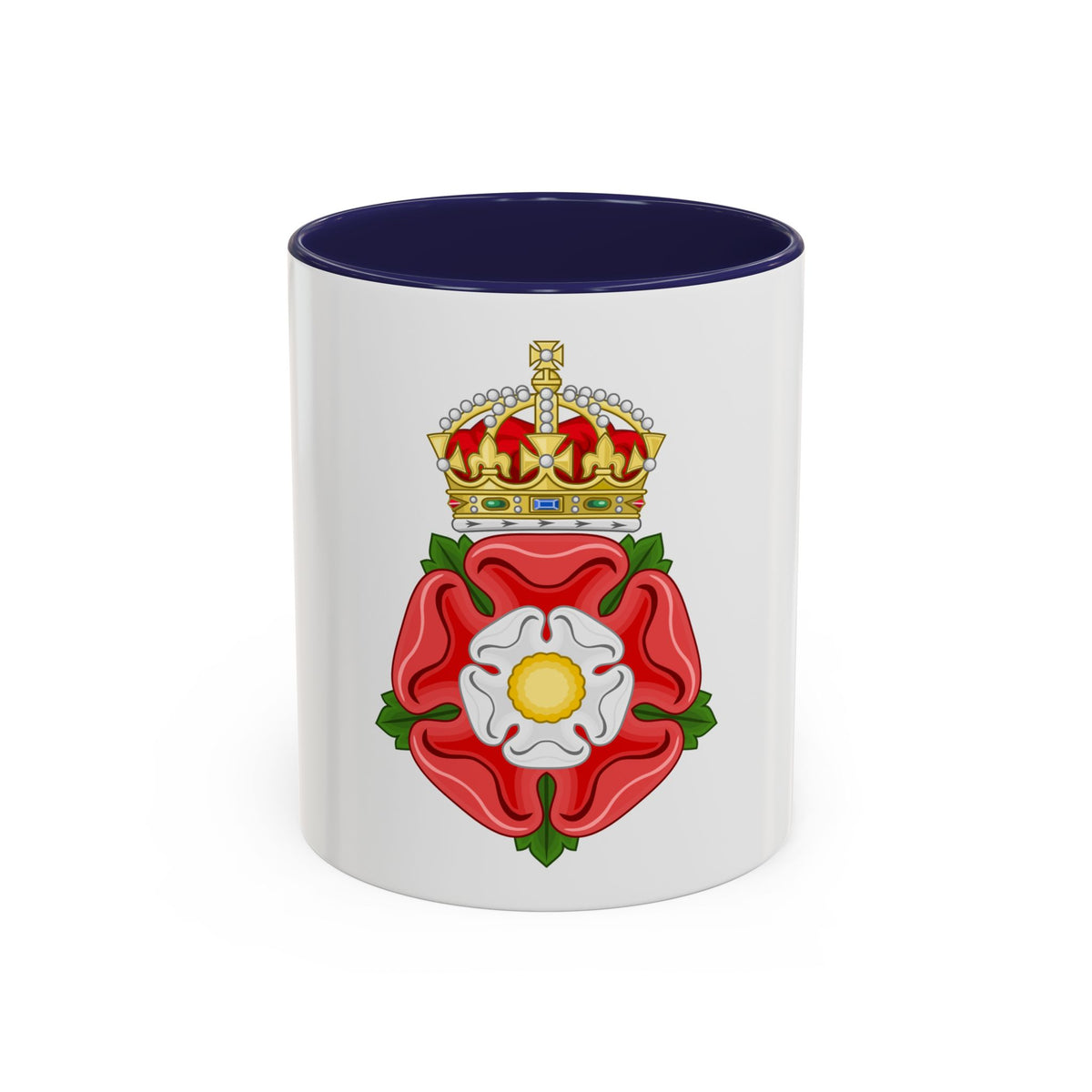 Tudor Rose, royally crowned - Accent Coffee Mug