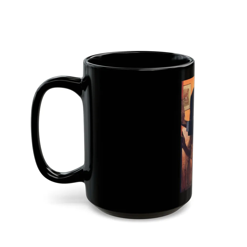 Dividing Line, Cosmopolitan, July 1959 - Black Coffee Mug-Go Mug Yourself