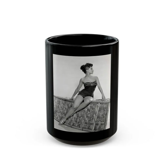 Debra Paget #650 (Vintage Female Icon) Black Coffee Mug-15oz-Go Mug Yourself