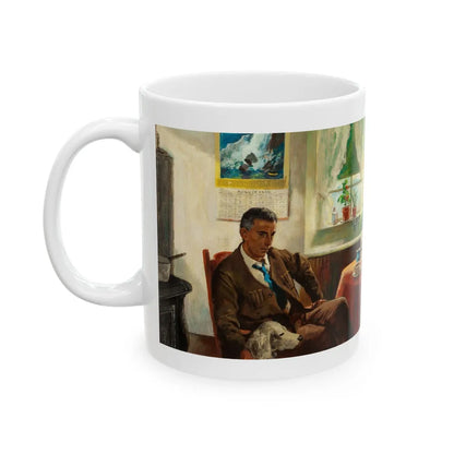 Crowfoot for Luck, Saturday Evening Post illustration - White Coffee Mug-Go Mug Yourself