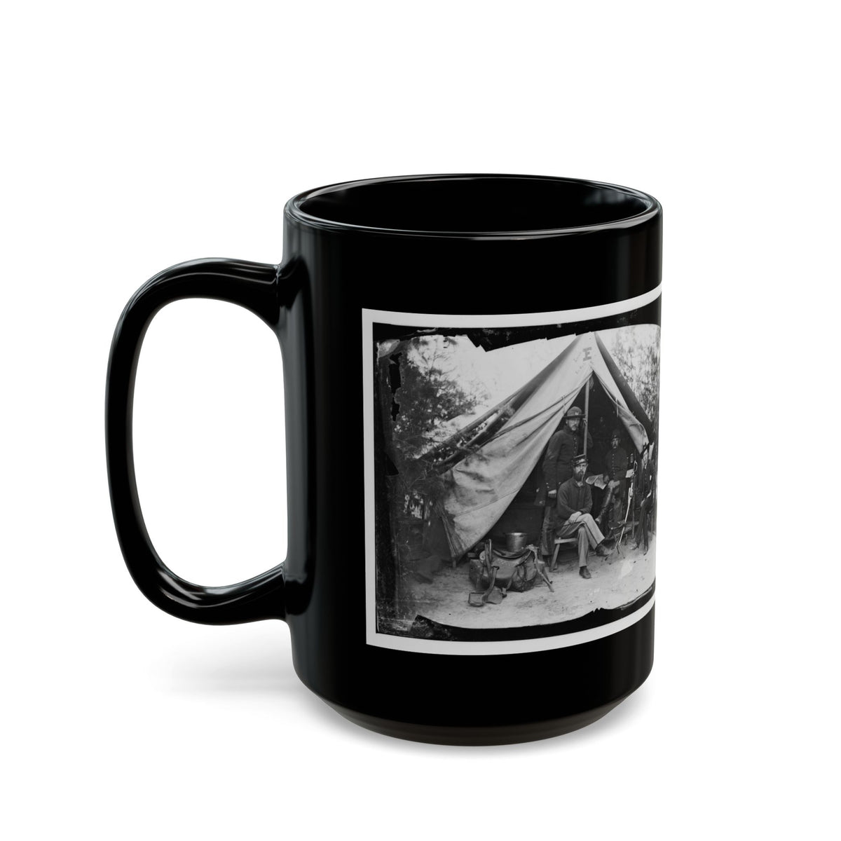 Petersburg, Virginia . Officer And Men Of Company E, 1st New York Engineers (U.S. Civil War) Black Coffee Mug