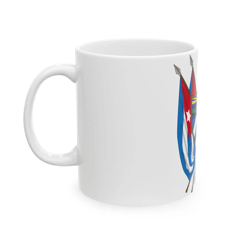 Coat of arms of Cuba (19th century) - White Coffee Mug-Go Mug Yourself